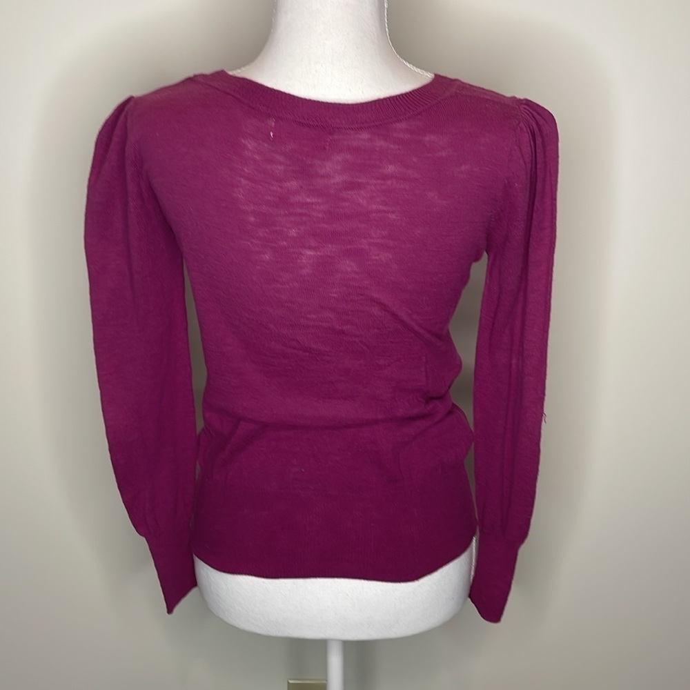 Paraella Magenta L/S Crew Neck Top. Small - Picture 4 of 6